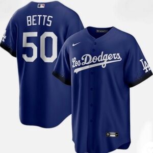 Official MLB Los Angeles Dodgers, “Los Dodgers”, Mookie Betts Blue Jersey (NWT)